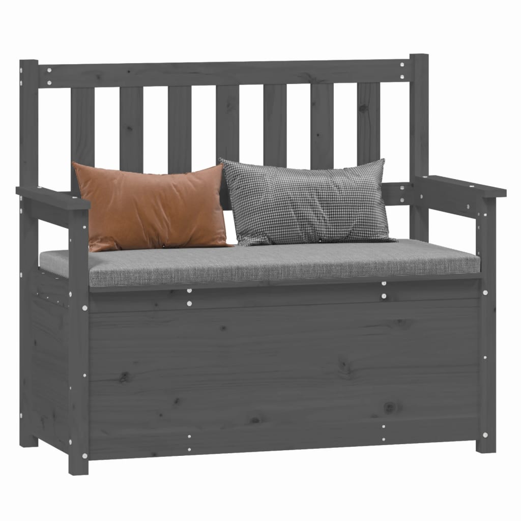Bankje 112,5x51,5x96,5 cm massief grenenhout grijs is nu te koop bij PeponiXL, paradijselijk wonen!