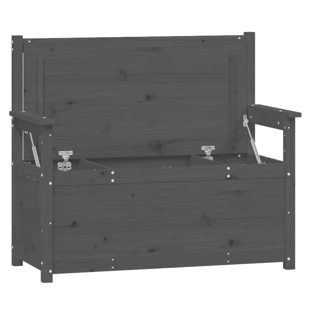Bankje 112,5x51,5x96,5 cm massief grenenhout grijs is nu te koop bij PeponiXL, paradijselijk wonen!