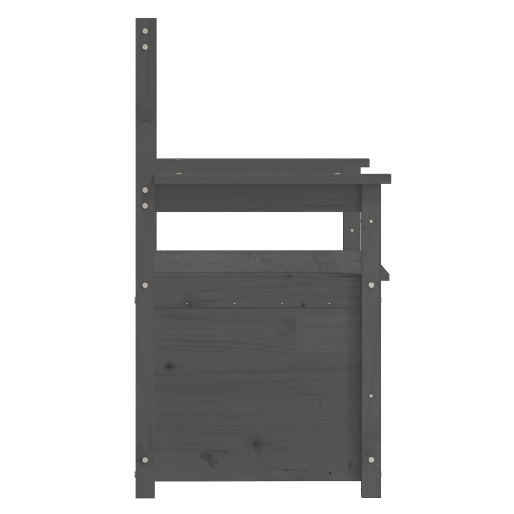 Bankje 112,5x51,5x96,5 cm massief grenenhout grijs is nu te koop bij PeponiXL, paradijselijk wonen!