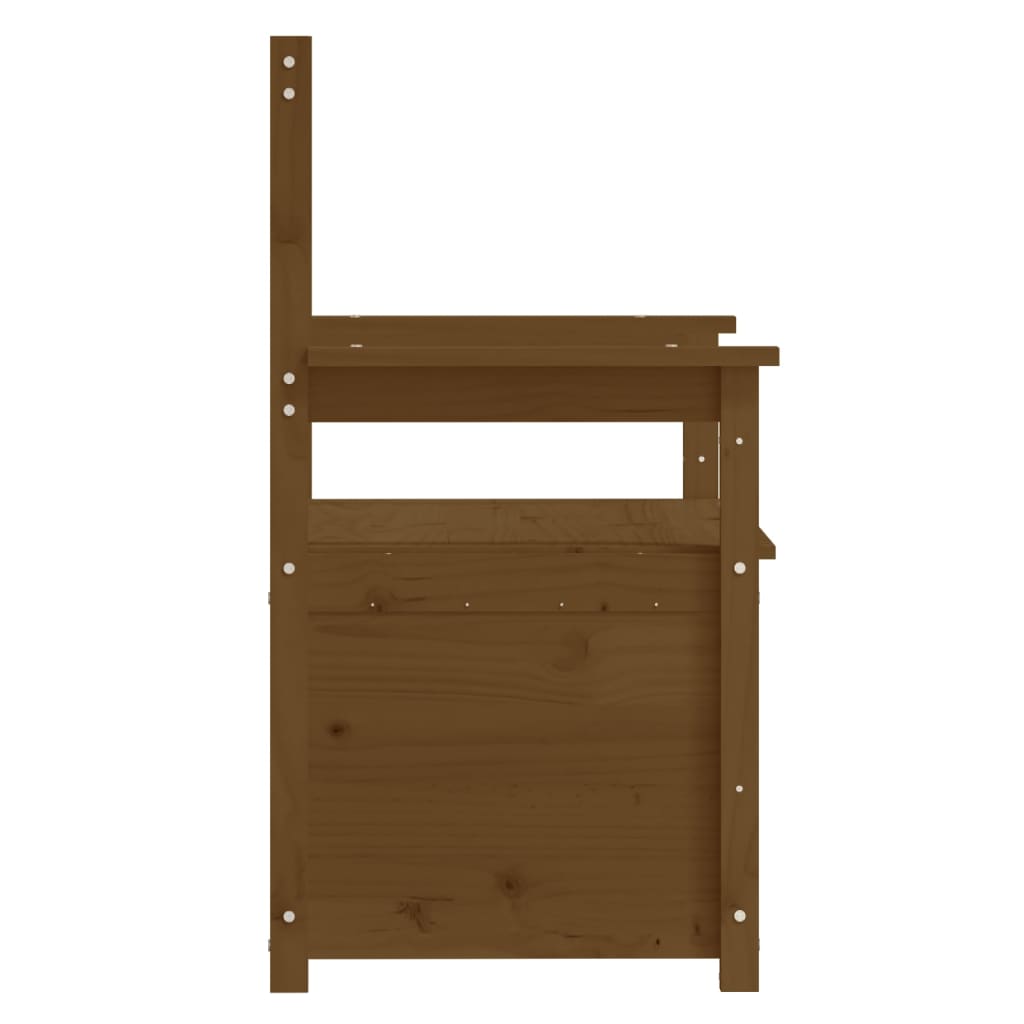 Bankje 112,5x51,5x96,5 cm massief grenenhout honingbruin is nu te koop bij PeponiXL, paradijselijk wonen!