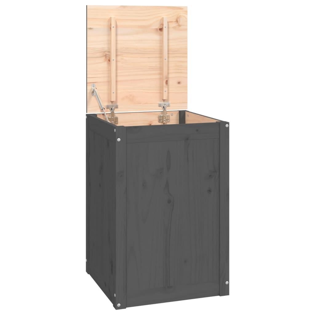 Wasmand 44x44x66 cm massief grenenhout grijs is nu te koop bij PeponiXL, paradijselijk wonen!