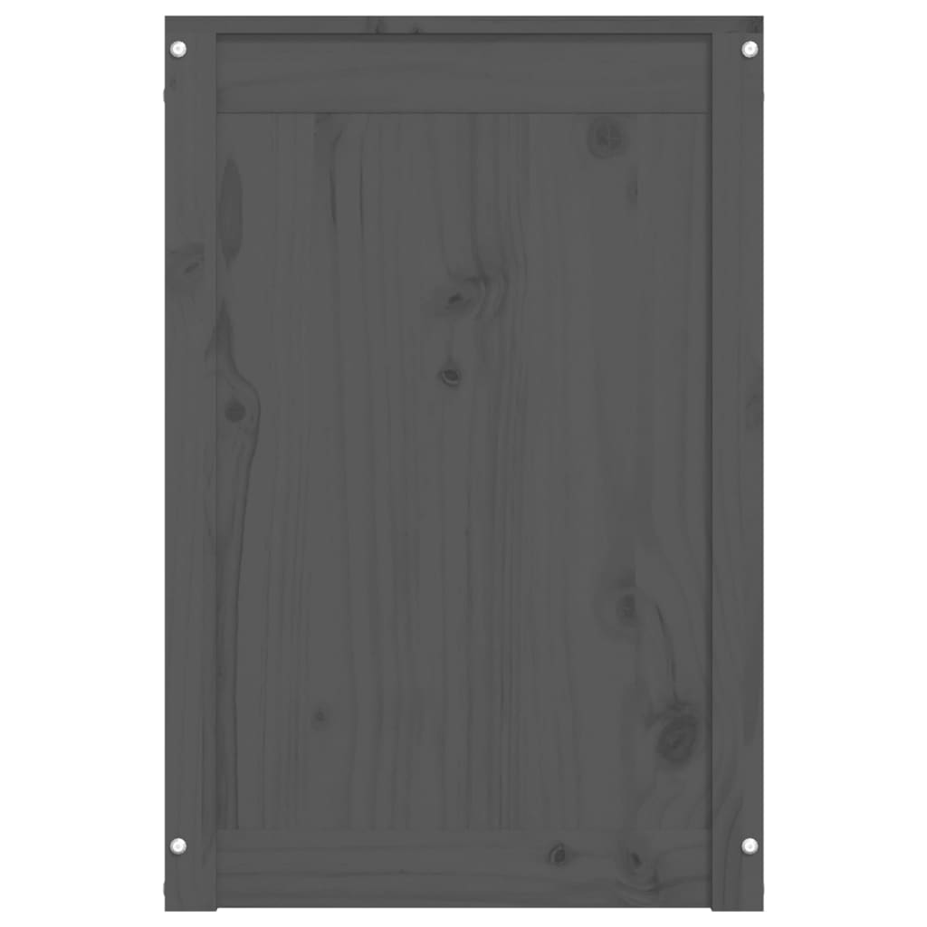 Wasmand 44x44x66 cm massief grenenhout grijs is nu te koop bij PeponiXL, paradijselijk wonen!