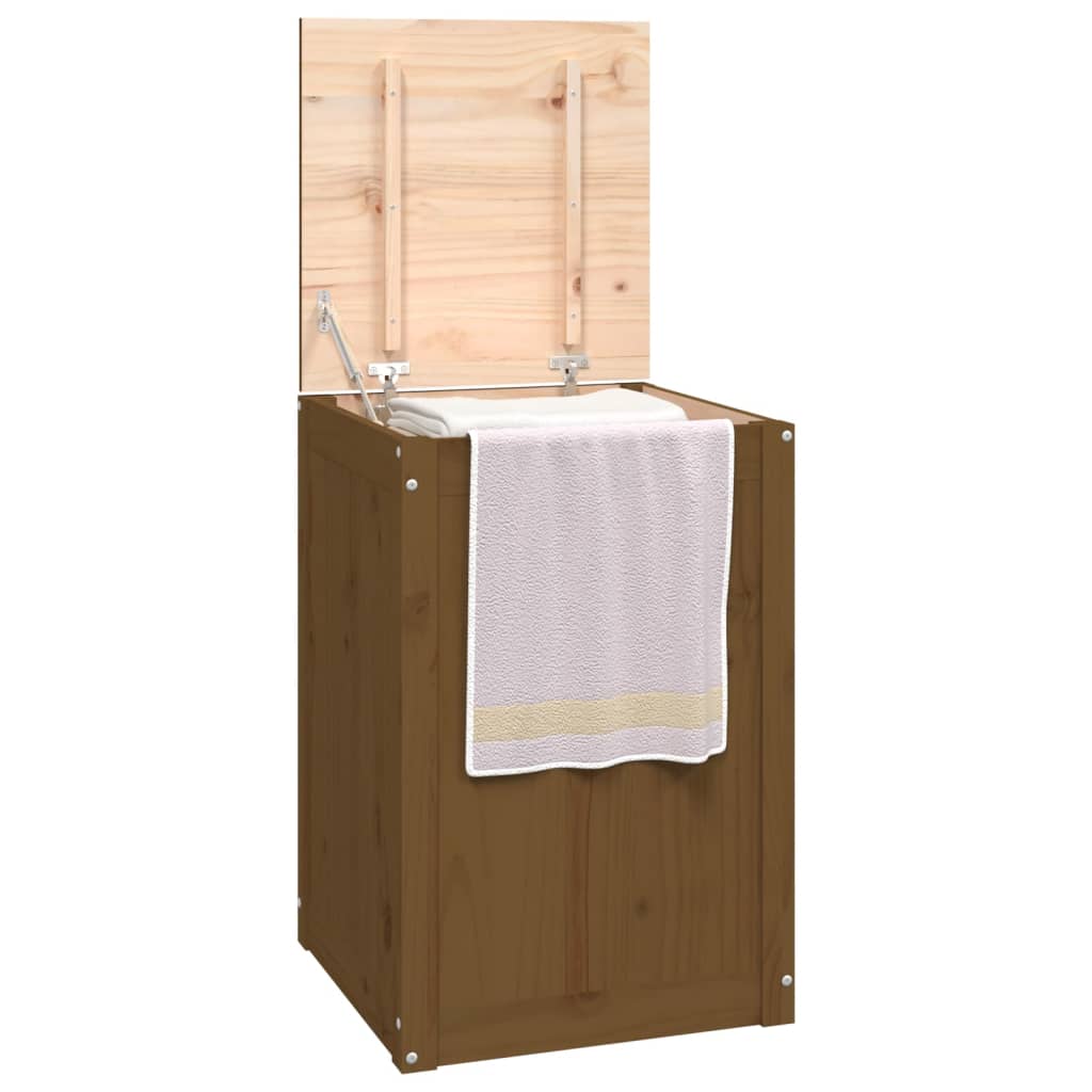 Wasmand 44x44x66 cm massief grenenhout honingbruin is nu te koop bij PeponiXL, paradijselijk wonen!