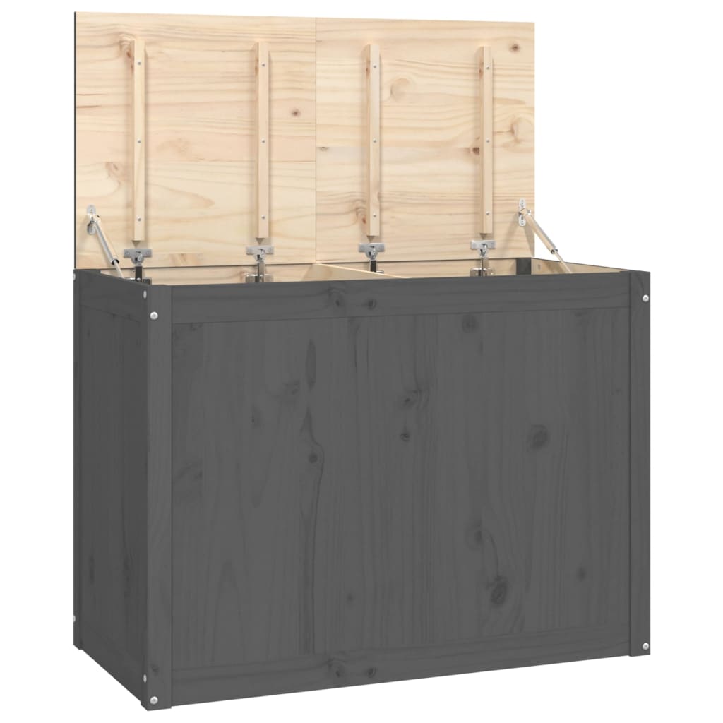 Wasmand 88,5x44x66 cm massief grenenhout grijs is nu te koop bij PeponiXL, paradijselijk wonen!