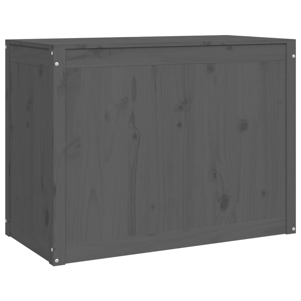 Wasmand 88,5x44x66 cm massief grenenhout grijs is nu te koop bij PeponiXL, paradijselijk wonen!