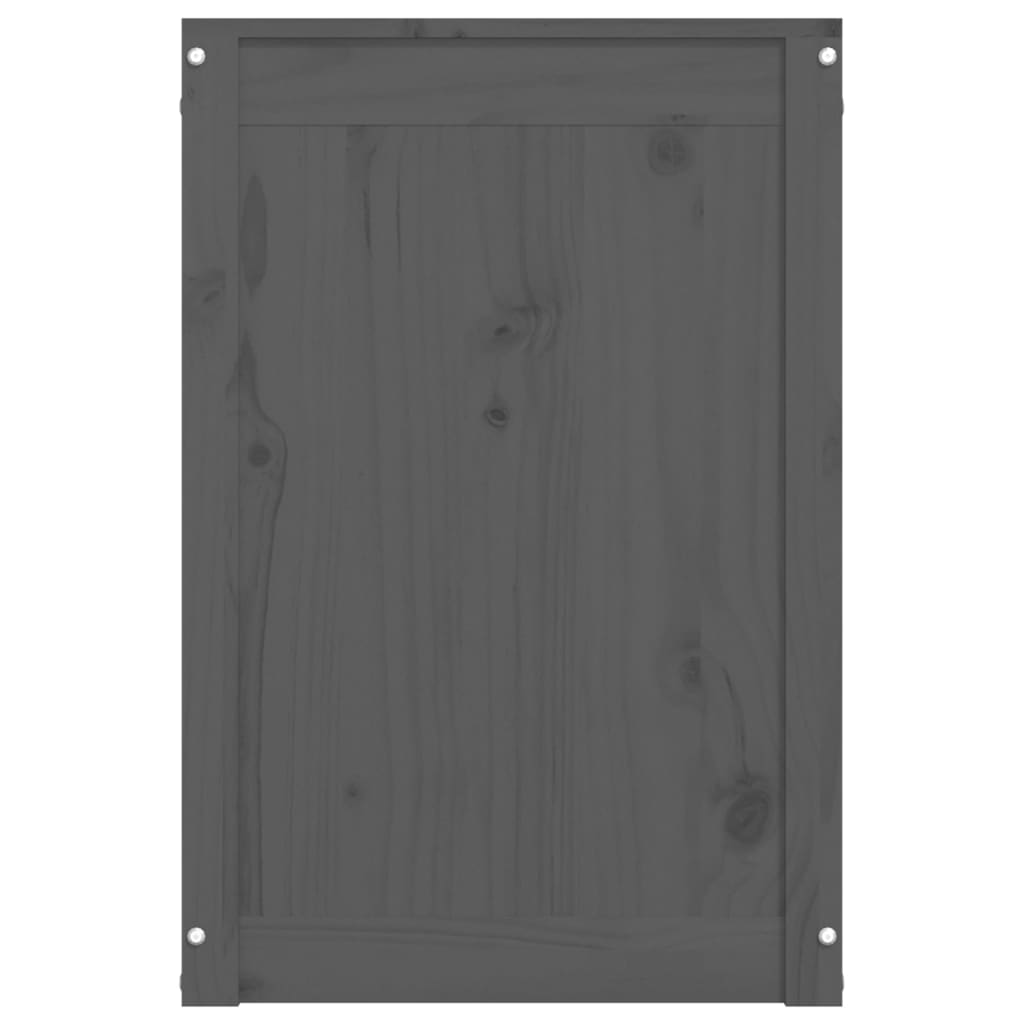 Wasmand 88,5x44x66 cm massief grenenhout grijs is nu te koop bij PeponiXL, paradijselijk wonen!