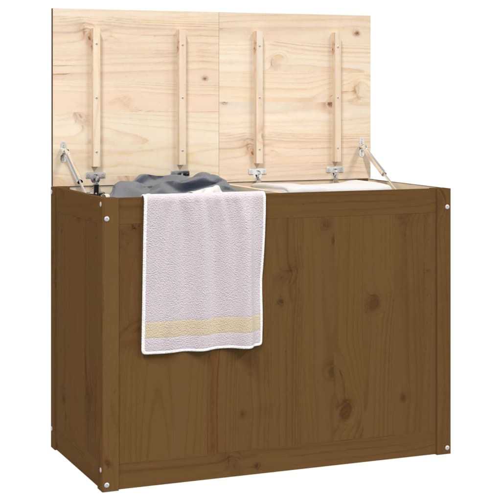 Wasmand 88,5x44x66 cm massief grenenhout honingbruin is nu te koop bij PeponiXL, paradijselijk wonen!