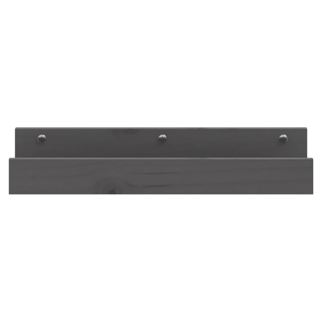Wandschappen 2 st 50x12x9 cm massief grenenhout grijs is nu te koop bij PeponiXL, paradijselijk wonen!