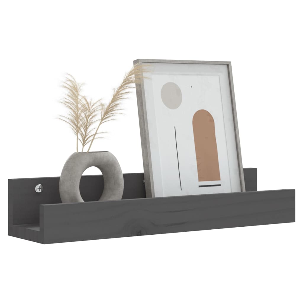 Wandschappen 2 st 50x12x9 cm massief grenenhout grijs is nu te koop bij PeponiXL, paradijselijk wonen!