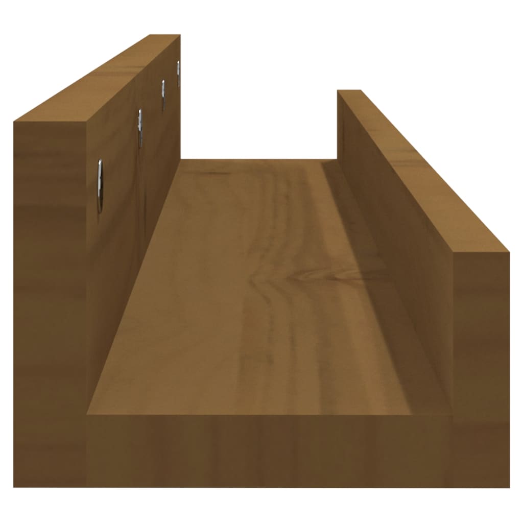 Wandschappen 2 st 80x12x9 cm massief grenenhout honingbruin is nu te koop bij PeponiXL, paradijselijk wonen!
