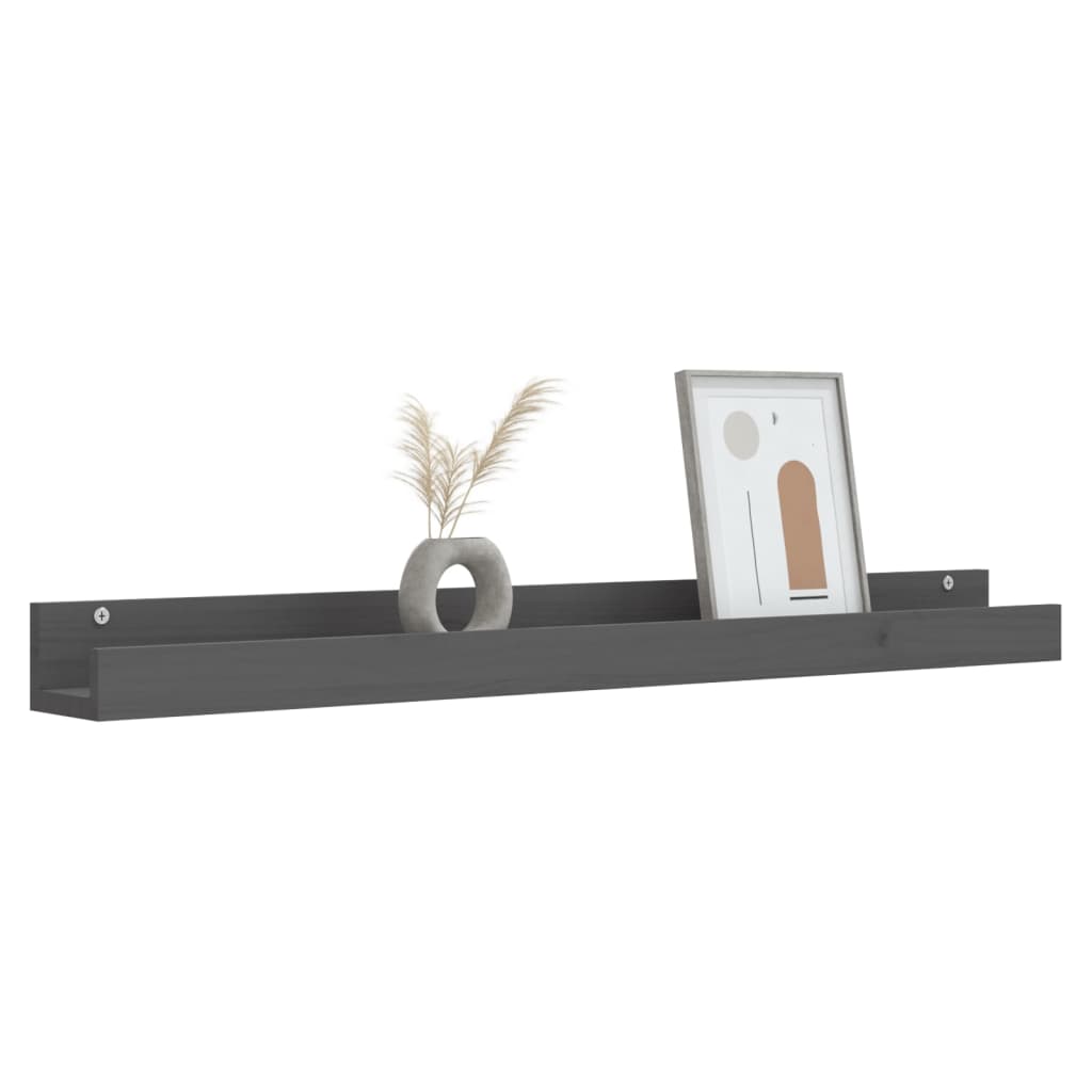 Wandschappen 2 st 110x12x9 cm massief grenenhout grijs is nu te koop bij PeponiXL, paradijselijk wonen!