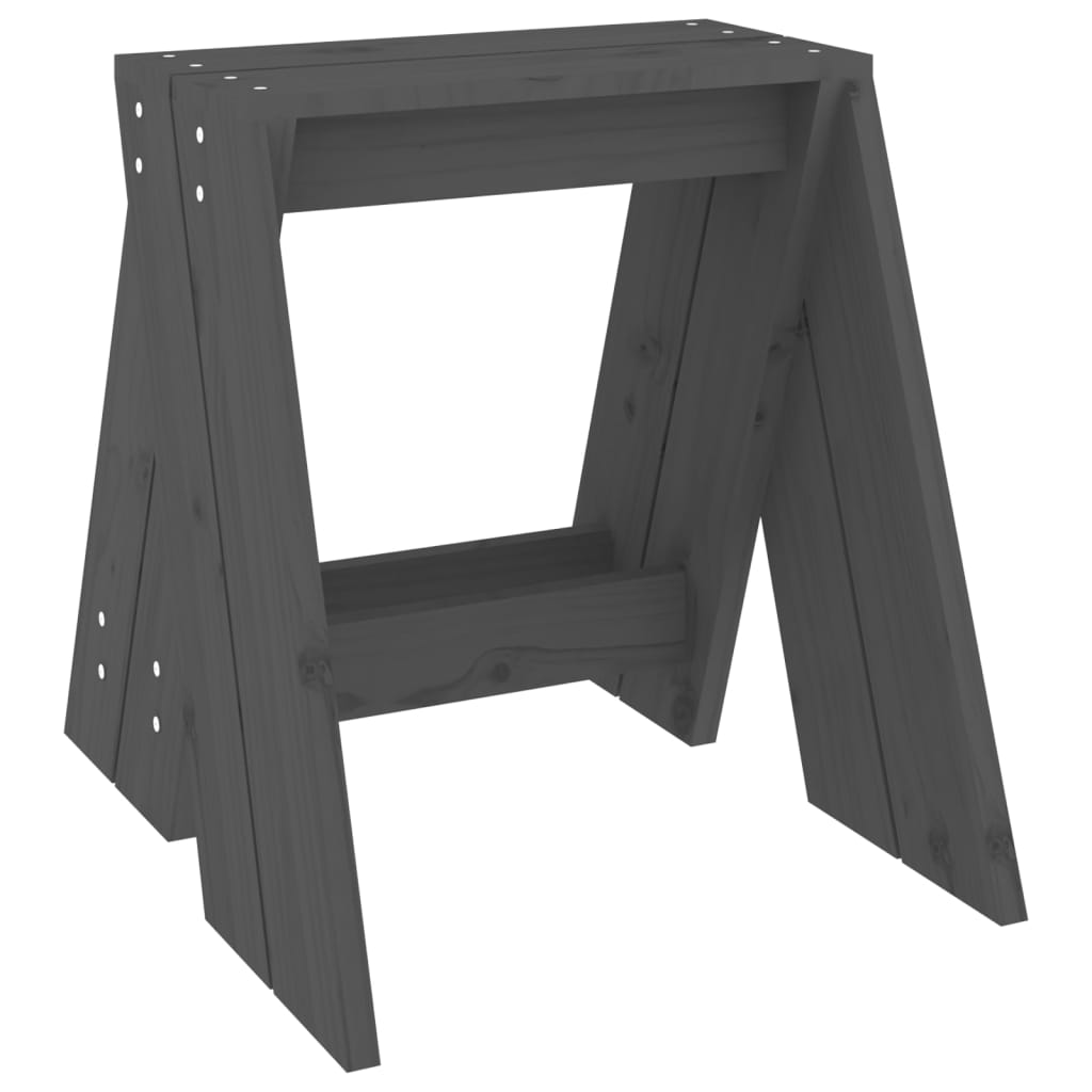 Krukken 2 st 40x40x45 cm massief grenenhout grijs is nu te koop bij PeponiXL, paradijselijk wonen!