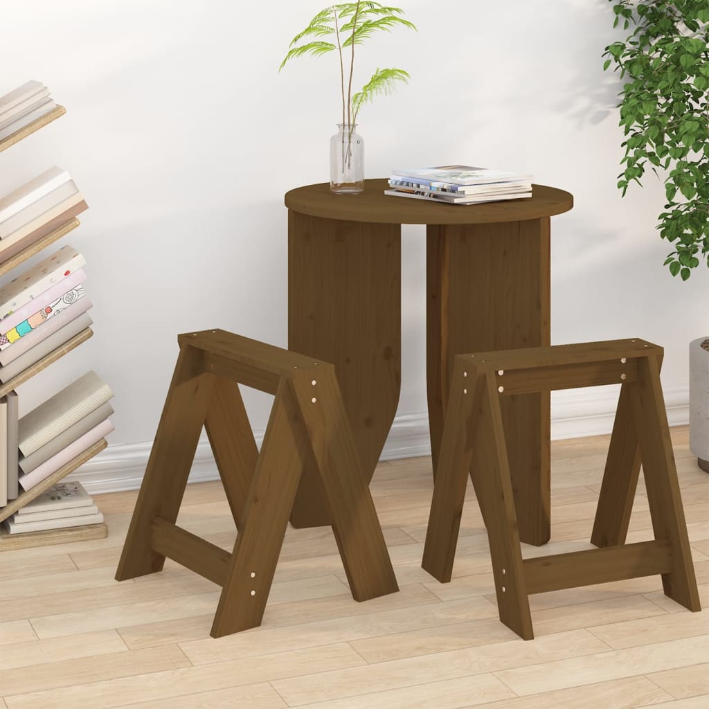 Krukken 2 st 40x40x45 cm massief grenenhout honingbruin is nu te koop bij PeponiXL, paradijselijk wonen!