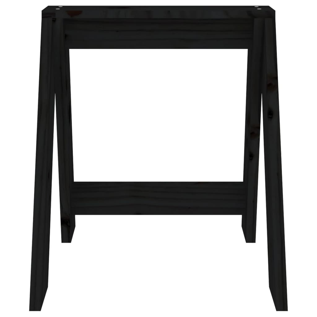 Krukken 2 st 40x40x45 cm massief grenenhout zwart is nu te koop bij PeponiXL, paradijselijk wonen!