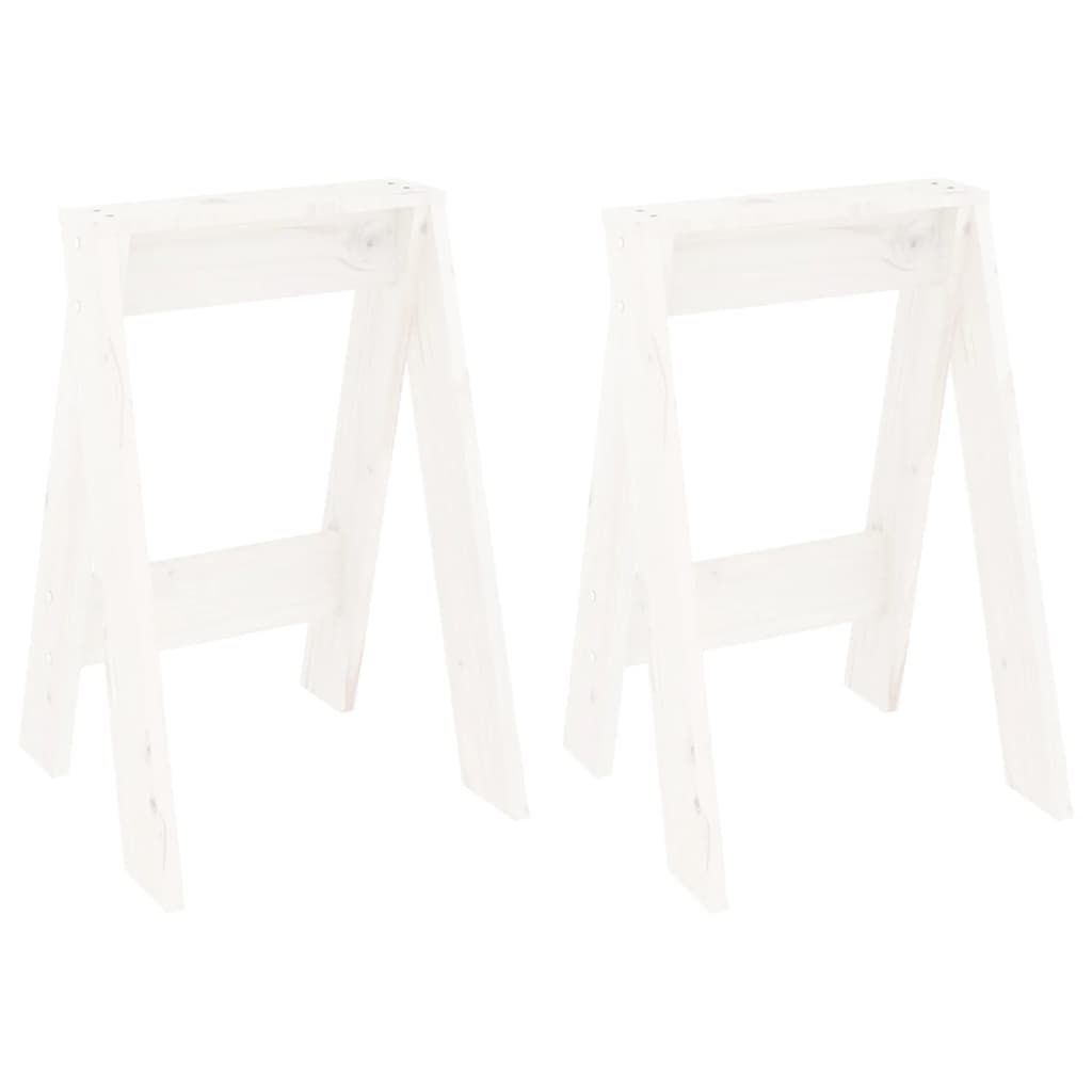 Krukken 2 st 40x40x60 cm massief grenenhout wit is nu te koop bij PeponiXL, paradijselijk wonen!