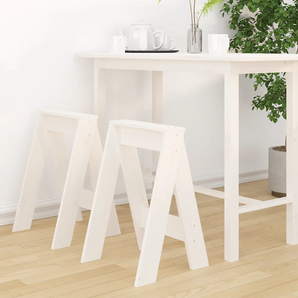 Krukken 2 st 40x40x60 cm massief grenenhout wit is nu te koop bij PeponiXL, paradijselijk wonen!