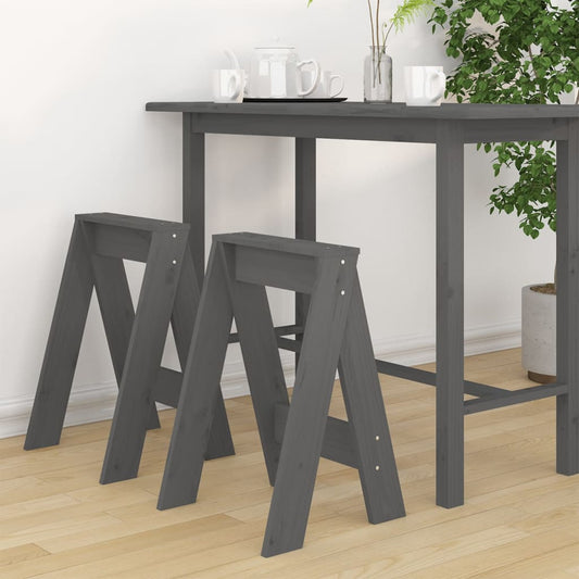 Krukken 2 st 40x40x60 cm massief grenenhout grijs is nu te koop bij PeponiXL, paradijselijk wonen!