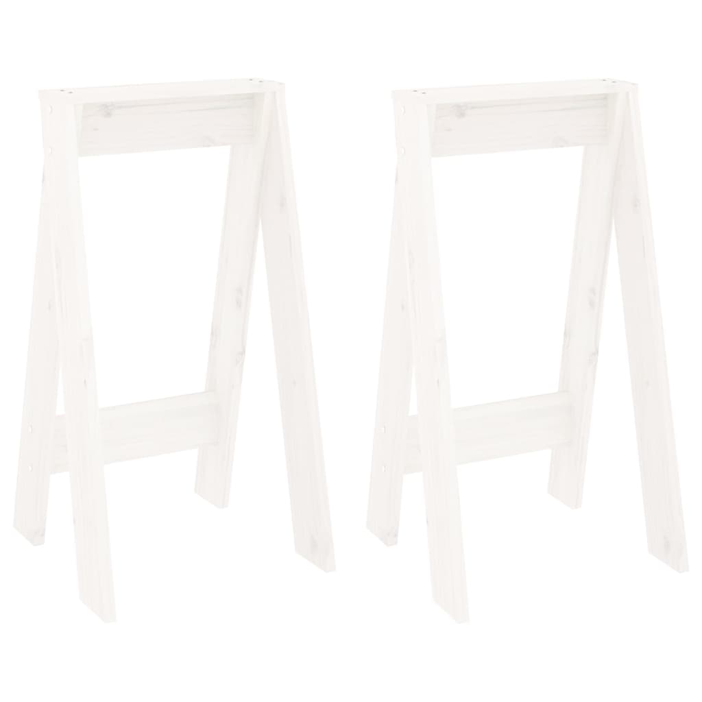 Krukken 2 st 40x40x75 cm massief grenenhout wit is nu te koop bij PeponiXL, paradijselijk wonen!