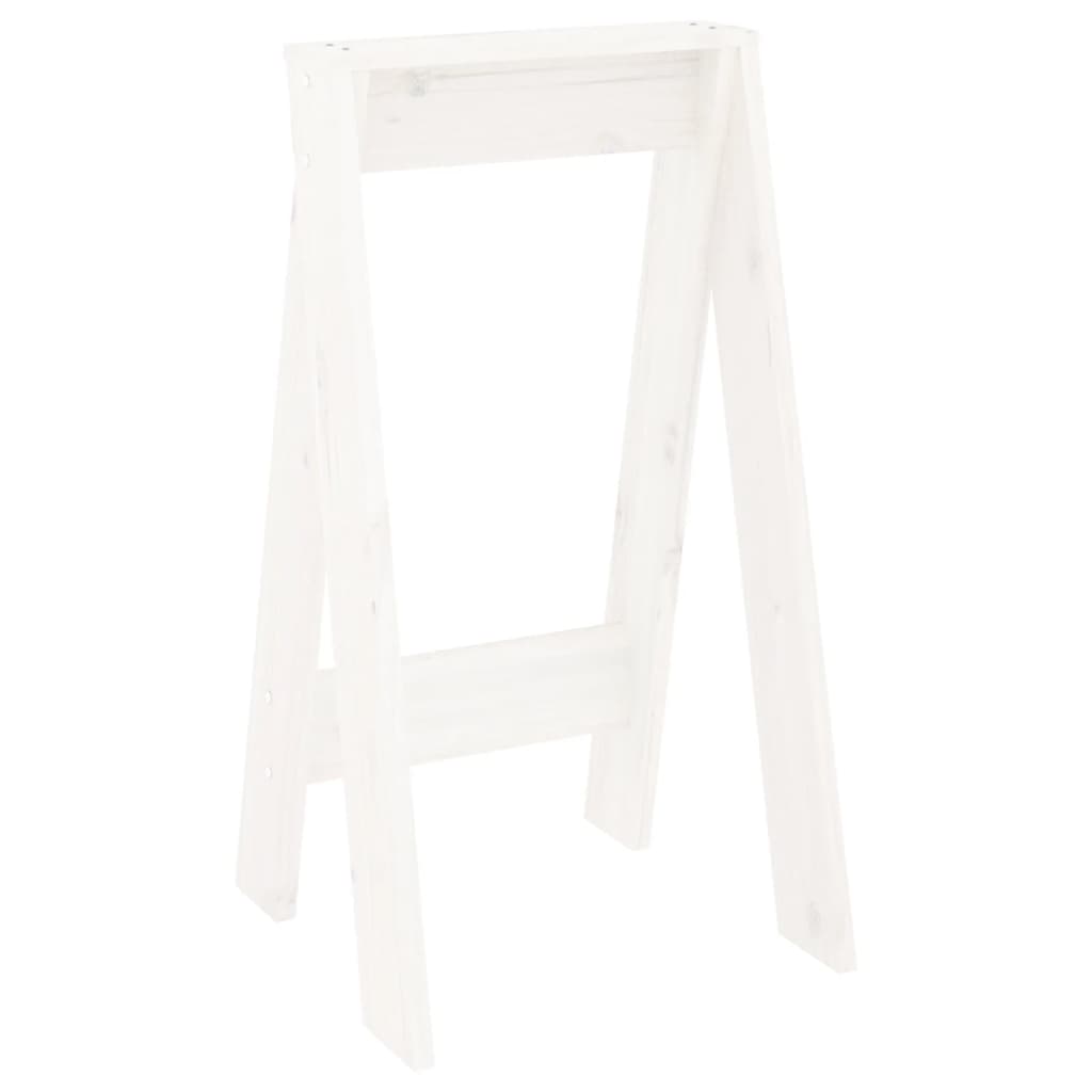 Krukken 2 st 40x40x75 cm massief grenenhout wit is nu te koop bij PeponiXL, paradijselijk wonen!