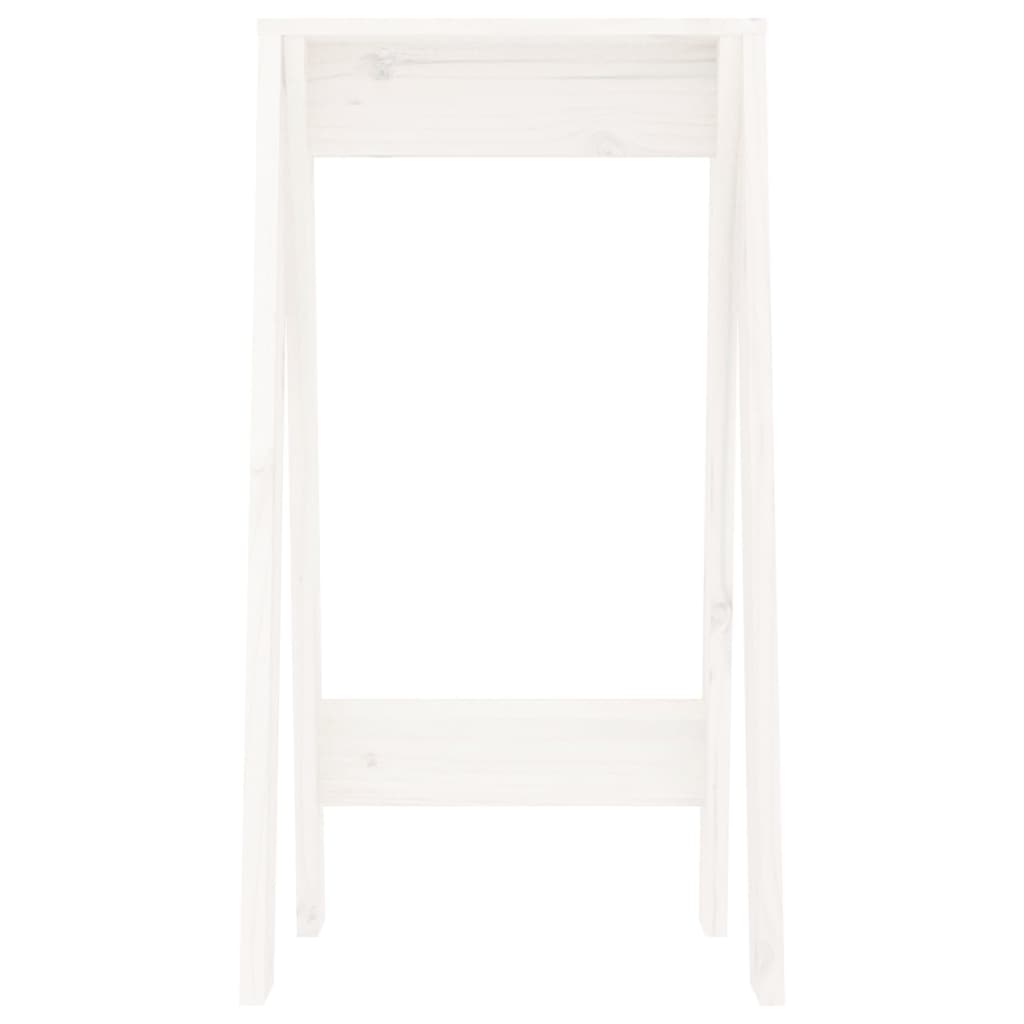 Krukken 2 st 40x40x75 cm massief grenenhout wit is nu te koop bij PeponiXL, paradijselijk wonen!