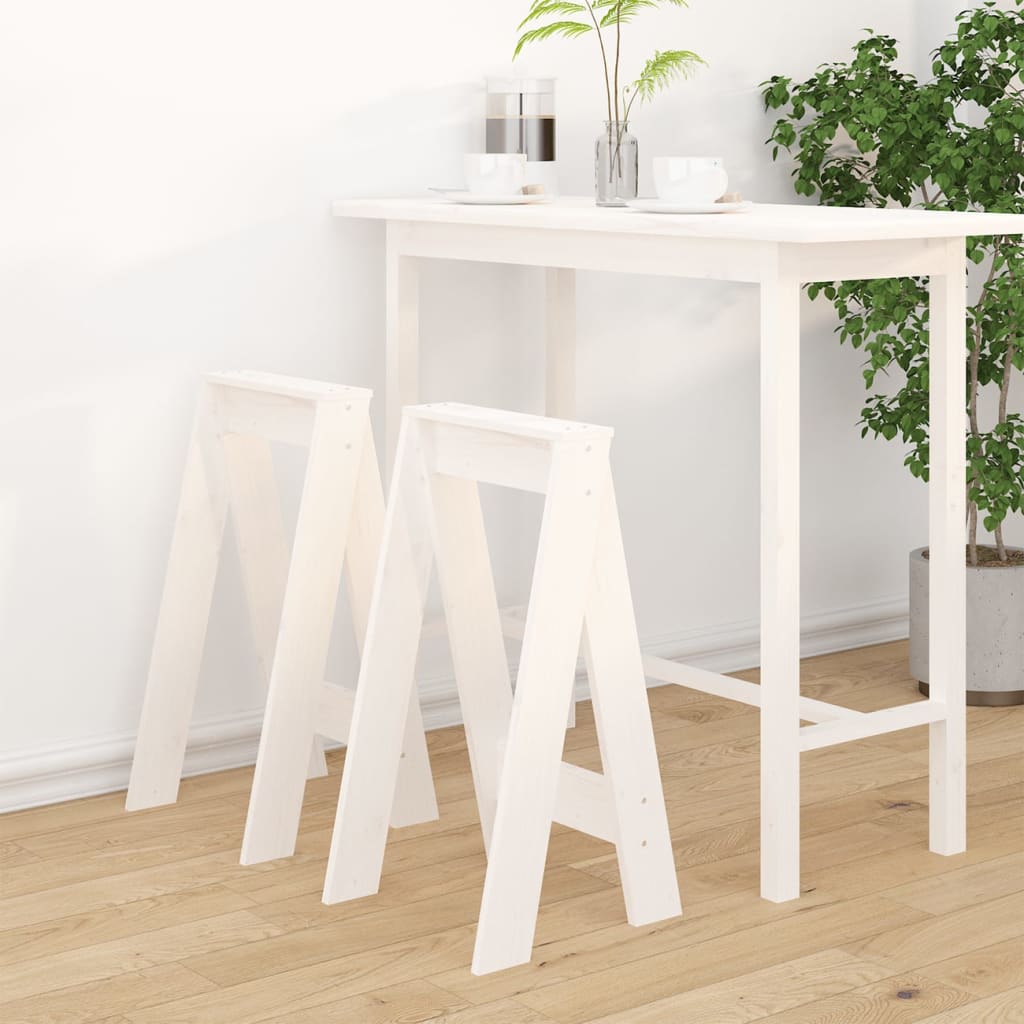 Krukken 2 st 40x40x75 cm massief grenenhout wit is nu te koop bij PeponiXL, paradijselijk wonen!