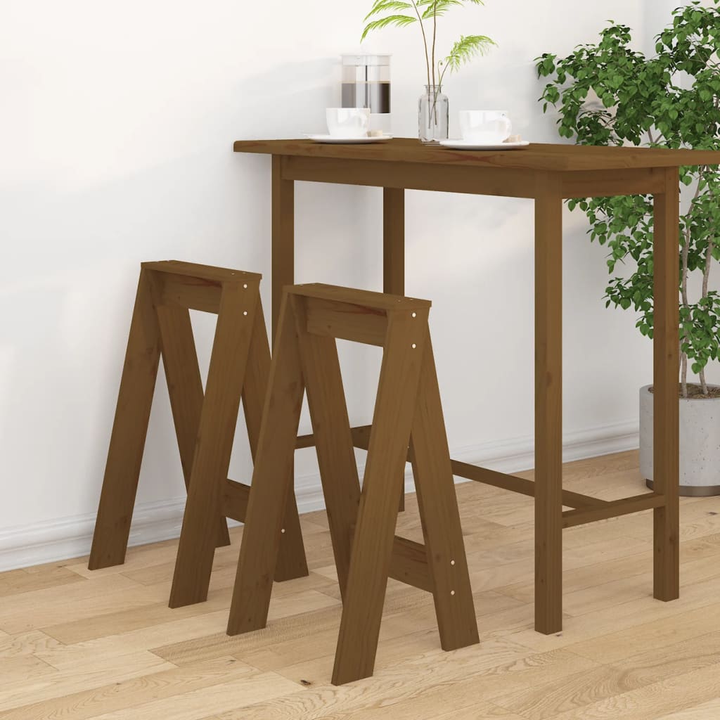 Krukken 2 st 40x40x75 cm massief grenenhout honingbruin is nu te koop bij PeponiXL, paradijselijk wonen!