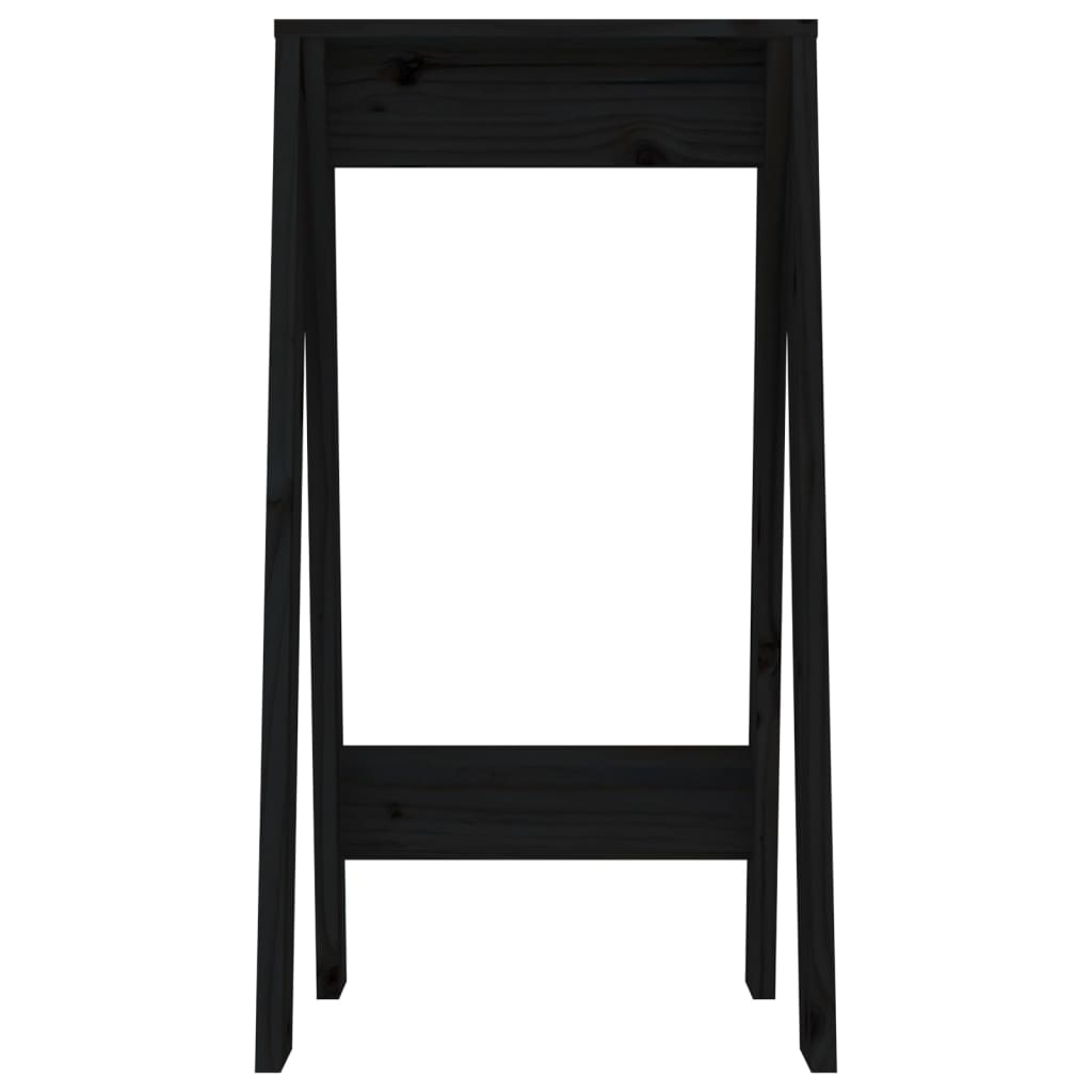 Krukken 2 st 40x40x75 cm massief grenenhout zwart is nu te koop bij PeponiXL, paradijselijk wonen!