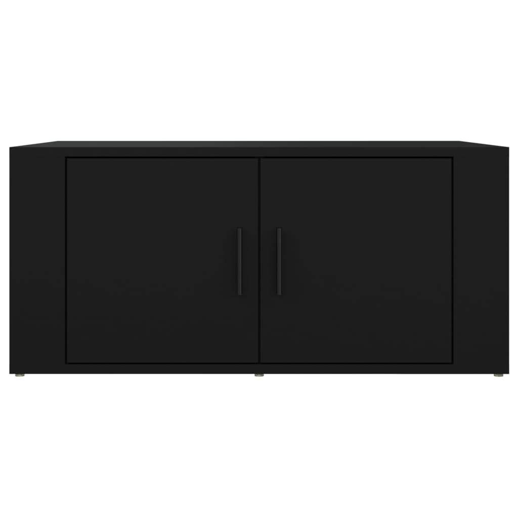 Salontafel 80x50x36 cm bewerkt hout zwart is nu te koop bij PeponiXL, paradijselijk wonen!