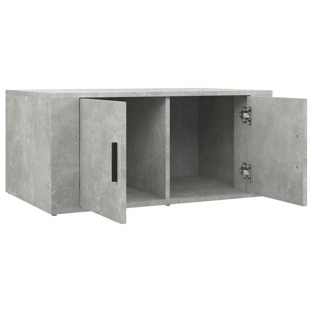 Salontafel 80x50x36 cm bewerkt hout betongrijs is nu te koop bij PeponiXL, paradijselijk wonen!