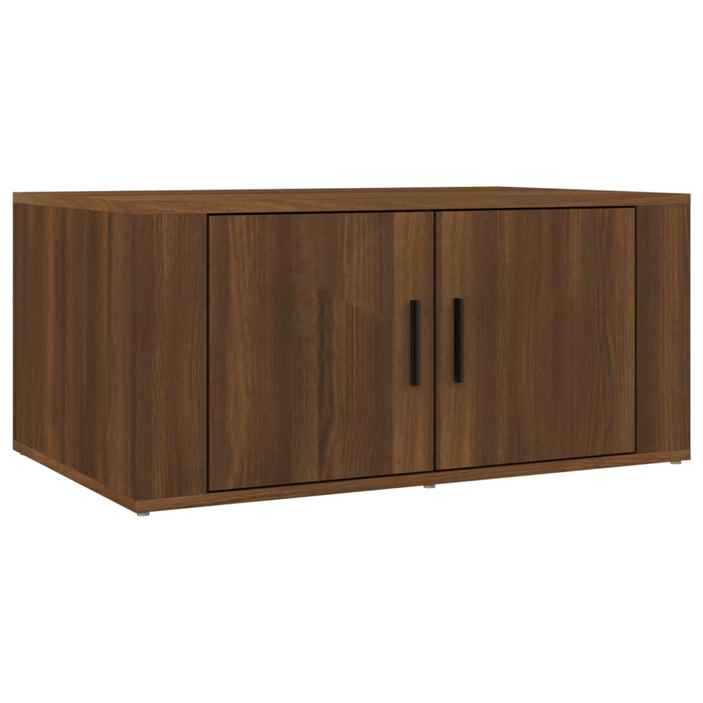 Salontafel 80x50x36 cm bewerkt hout bruin eikenkleur is nu te koop bij PeponiXL, paradijselijk wonen!