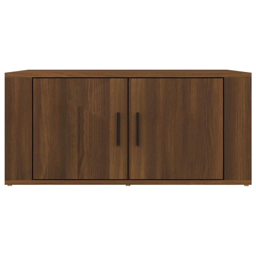 Salontafel 80x50x36 cm bewerkt hout bruin eikenkleur is nu te koop bij PeponiXL, paradijselijk wonen!