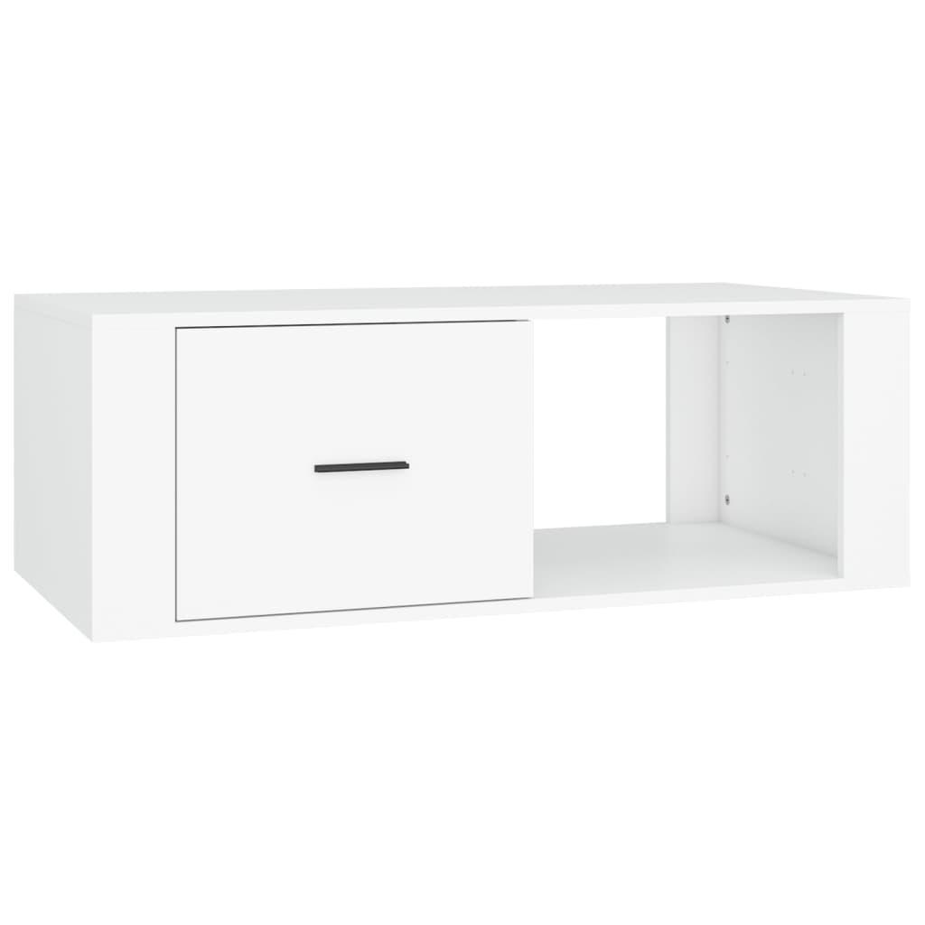 Salontafel 100x50,5x35 cm bewerkt hout wit is nu te koop bij PeponiXL, paradijselijk wonen!