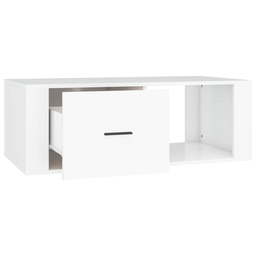 Salontafel 100x50,5x35 cm bewerkt hout wit is nu te koop bij PeponiXL, paradijselijk wonen!