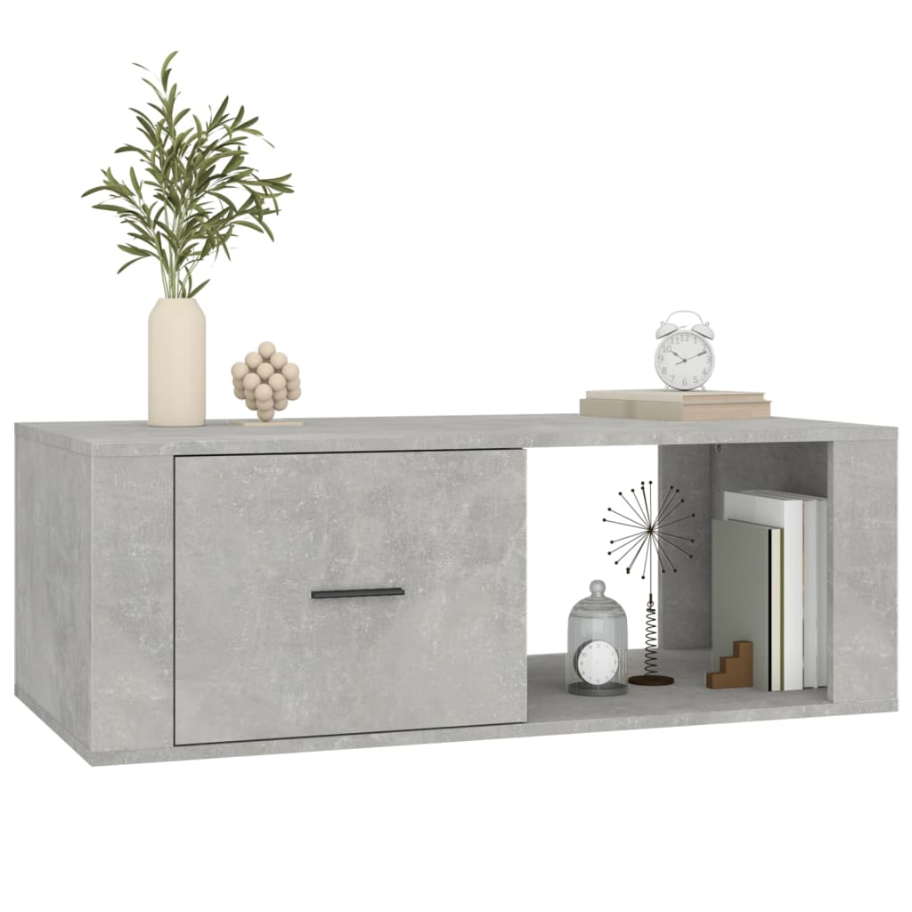 Salontafel 100x50,5x35 cm bewerkt hout betongrijs is nu te koop bij PeponiXL, paradijselijk wonen!