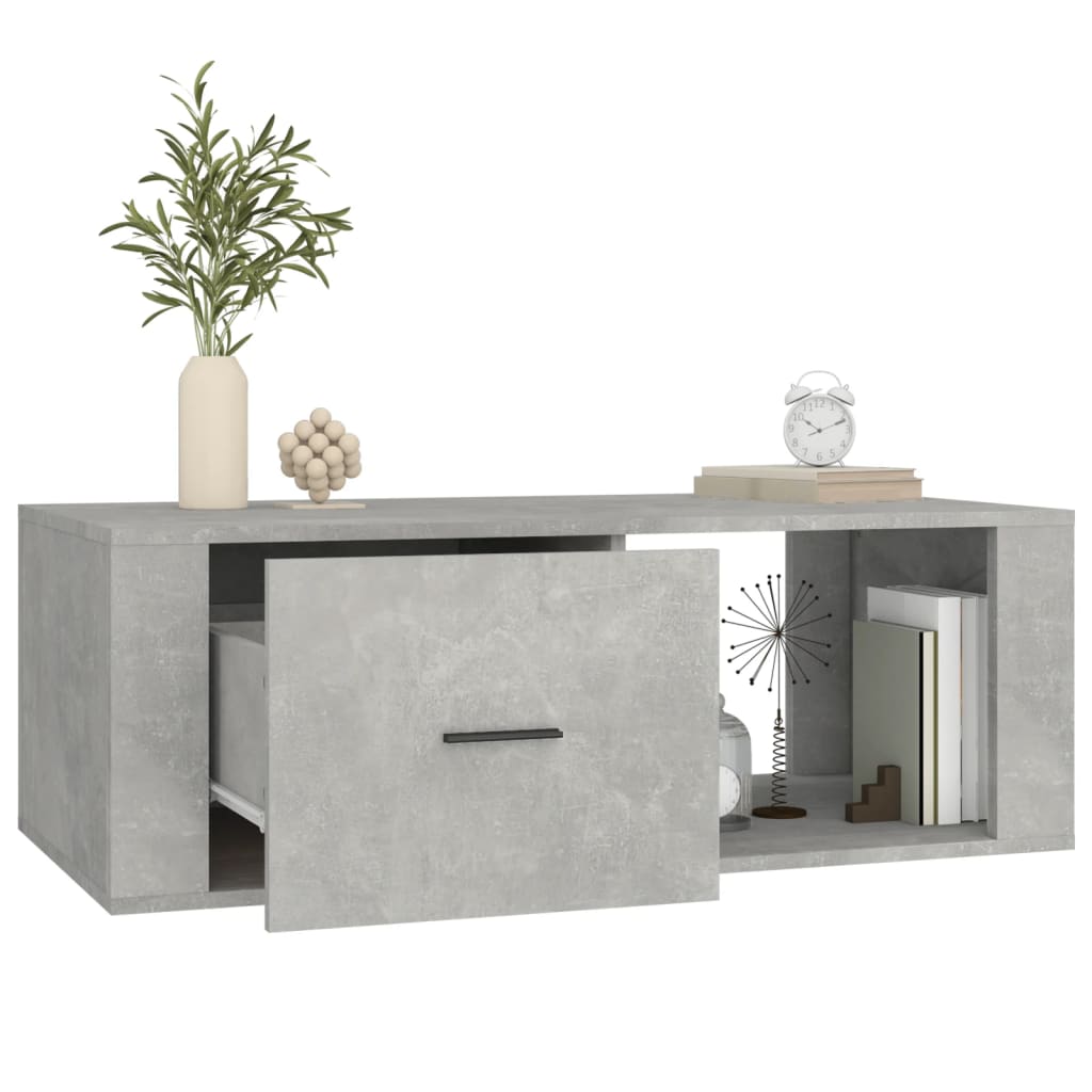 Salontafel 100x50,5x35 cm bewerkt hout betongrijs is nu te koop bij PeponiXL, paradijselijk wonen!