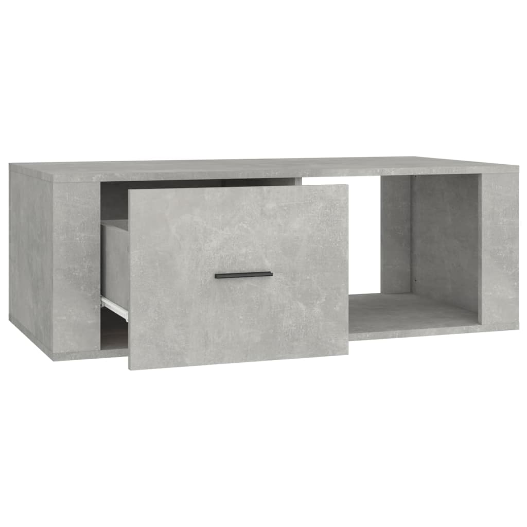 Salontafel 100x50,5x35 cm bewerkt hout betongrijs is nu te koop bij PeponiXL, paradijselijk wonen!