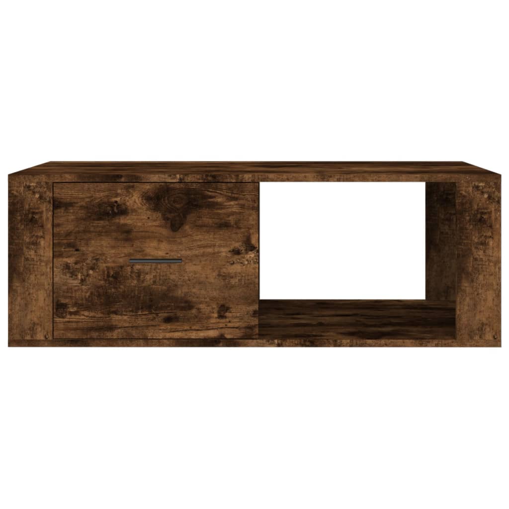 Salontafel 100x50,5x35 cm bewerkt hout gerookt eikenkleurig is nu te koop bij PeponiXL, paradijselijk wonen!