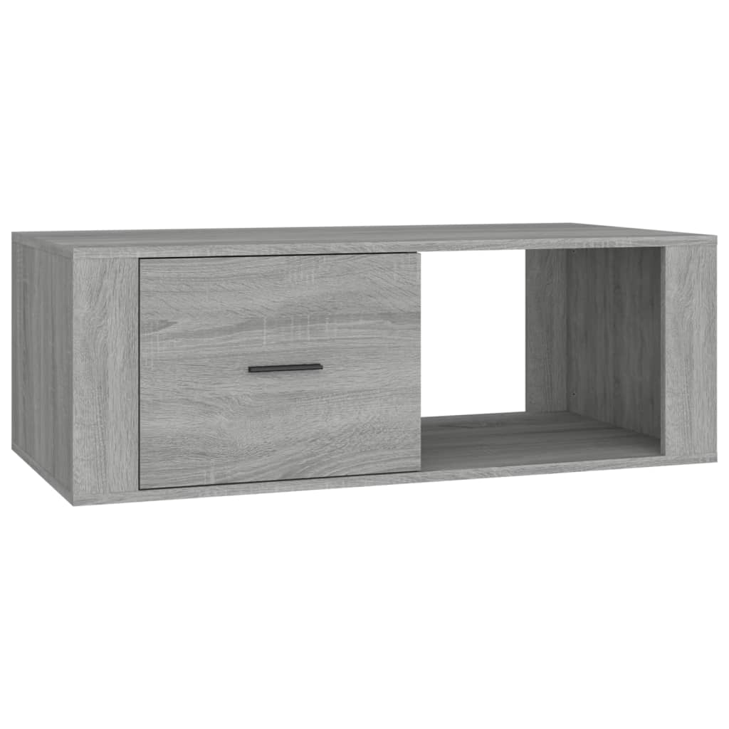 Salontafel 100x50,5x35 cm bewerkt hout grijs sonoma eikenkleur is nu te koop bij PeponiXL, paradijselijk wonen!