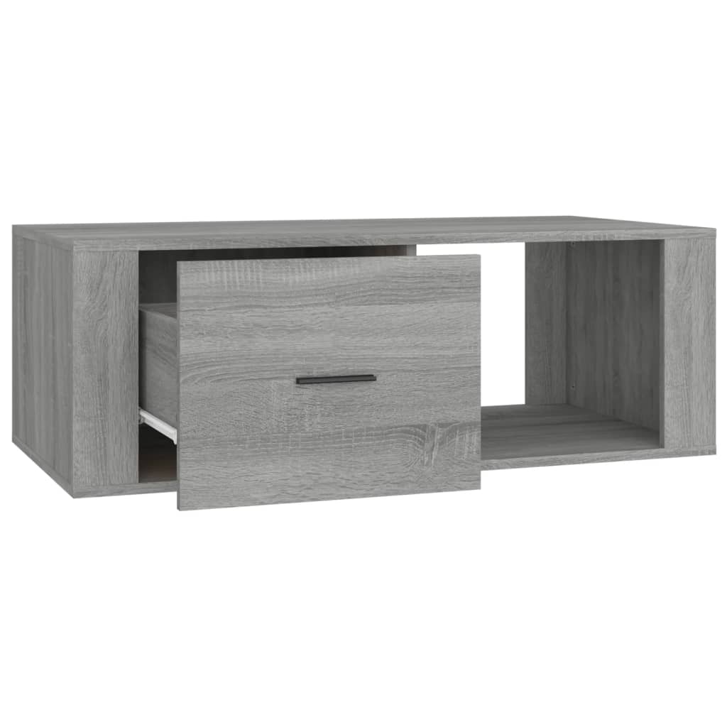 Salontafel 100x50,5x35 cm bewerkt hout grijs sonoma eikenkleur is nu te koop bij PeponiXL, paradijselijk wonen!