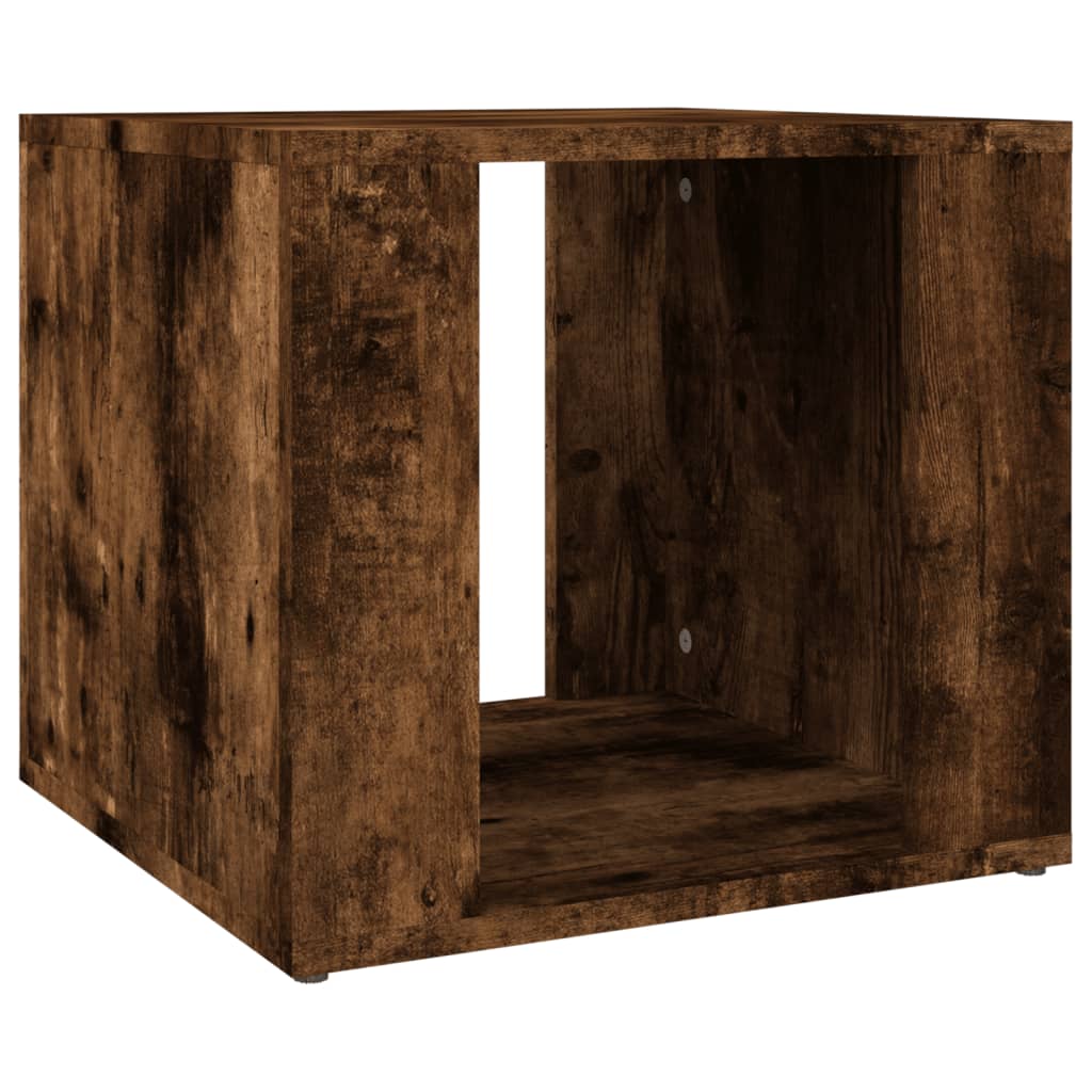 Nachtkastje 41x40x36 cm bewerkt hout gerookt eikenkleurig is nu te koop bij PeponiXL, paradijselijk wonen!