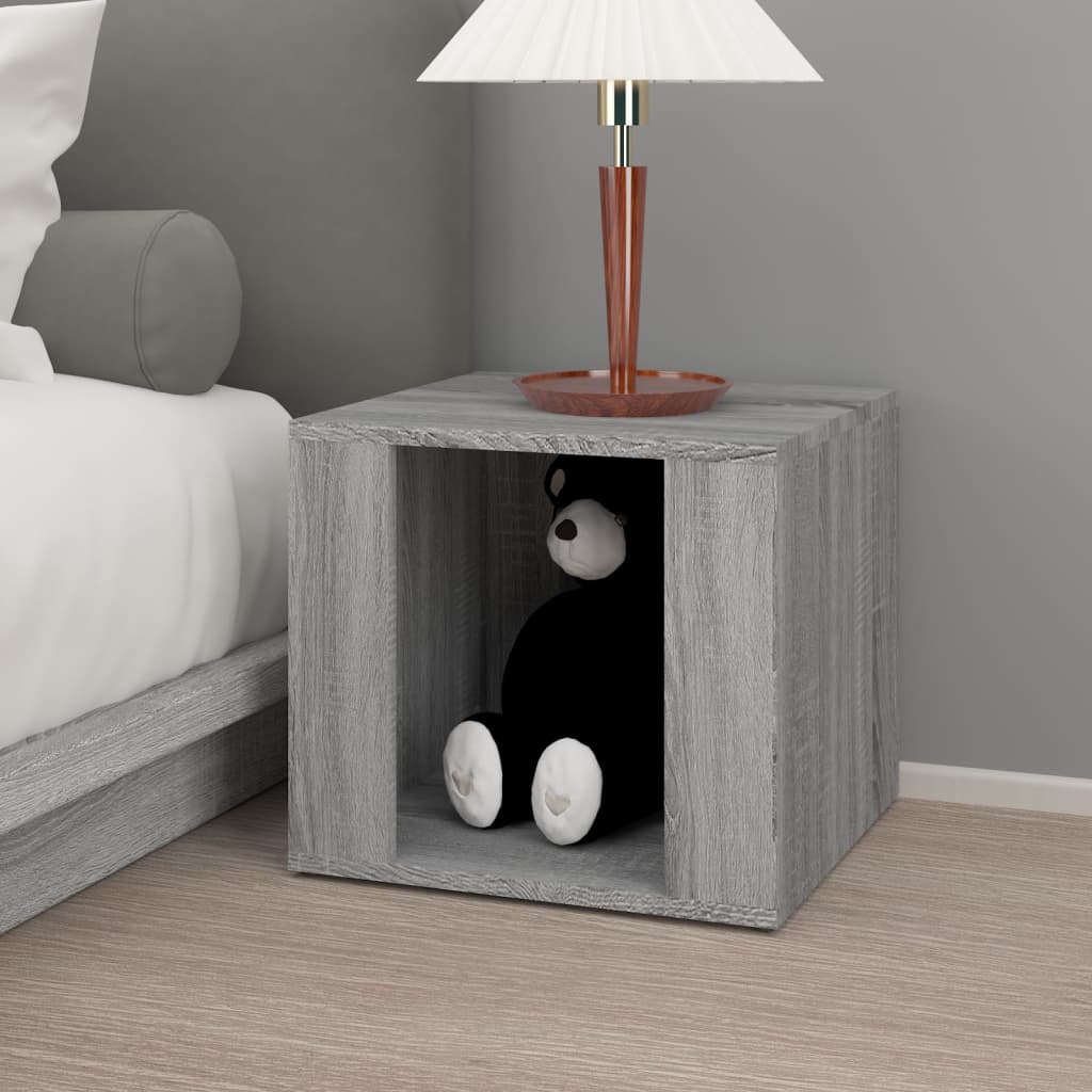 Nachtkastje 41x40x36 cm bewerkt hout grijs sonoma eikenkleur is nu te koop bij PeponiXL, paradijselijk wonen!