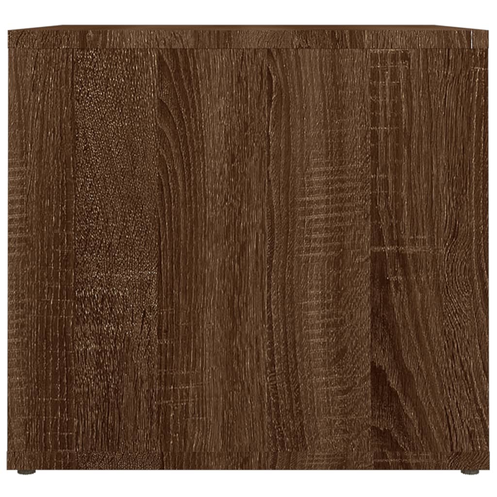 Nachtkastje 41x40x36 cm bewerkt hout bruin eikenkleur is nu te koop bij PeponiXL, paradijselijk wonen!