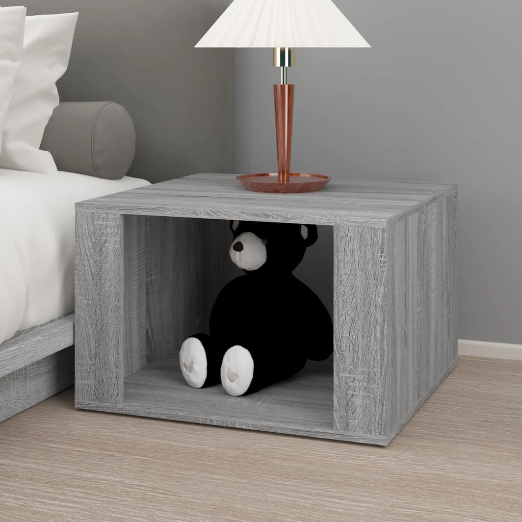 Nachtkastje 57x55x36 cm bewerkt hout grijs sonoma eikenkleurig is nu te koop bij PeponiXL, paradijselijk wonen!
