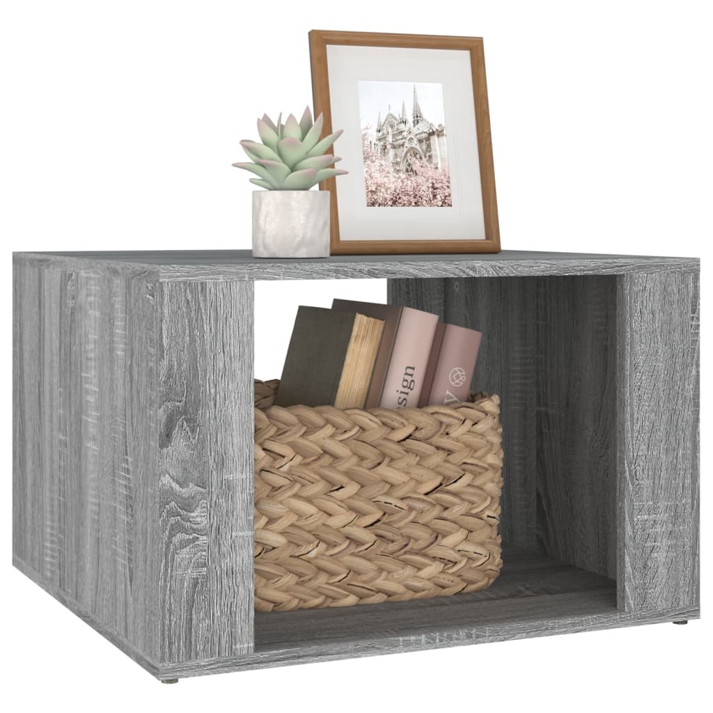 Nachtkastje 57x55x36 cm bewerkt hout grijs sonoma eikenkleurig is nu te koop bij PeponiXL, paradijselijk wonen!