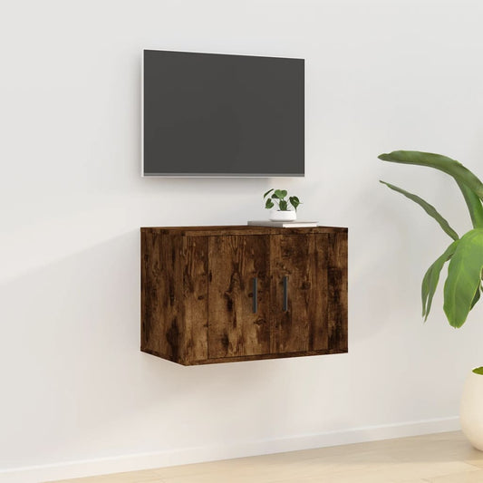 Tv-wandmeubel 57x34,5x40 cm gerookt eikenkleurig is nu te koop bij PeponiXL, paradijselijk wonen!