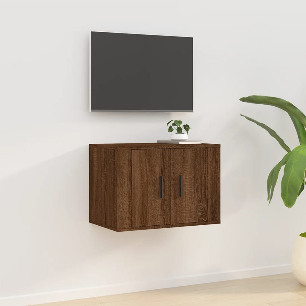 Tv-wandmeubel 57x34,5x40 cm bruin eikenkleur is nu te koop bij PeponiXL, paradijselijk wonen!