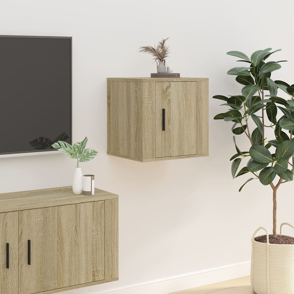 Tv-wandmeubel 40x34,5x40 cm sonoma eikenkleurig is nu te koop bij PeponiXL, paradijselijk wonen!