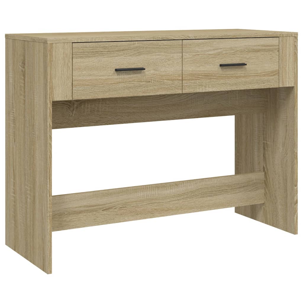 Wandtafel 100x39x75 cm bewerkt hout sonoma eikenkleurig is nu te koop bij PeponiXL, paradijselijk wonen!