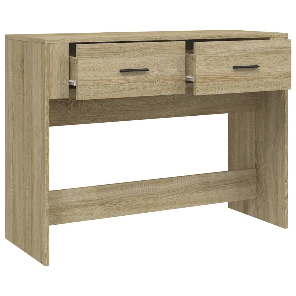 Wandtafel 100x39x75 cm bewerkt hout sonoma eikenkleurig is nu te koop bij PeponiXL, paradijselijk wonen!