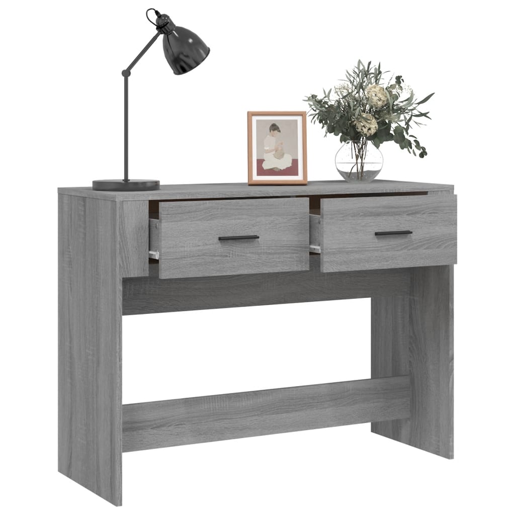 Wandtafel 100x39x75 cm bewerkt hout grijs sonoma eikenkleurig is nu te koop bij PeponiXL, paradijselijk wonen!